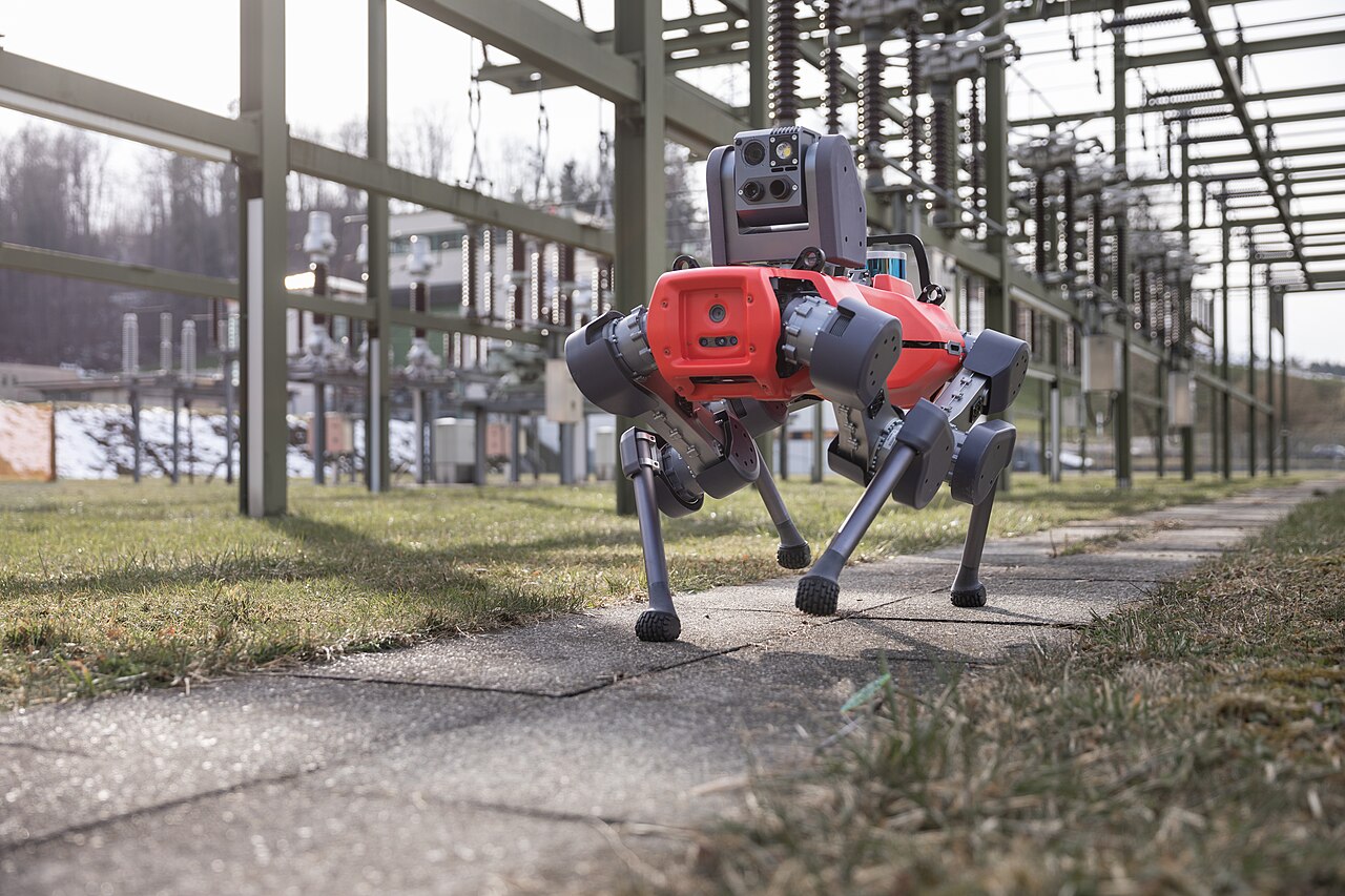 ANYmal D at a substation; configuration shown may differ.